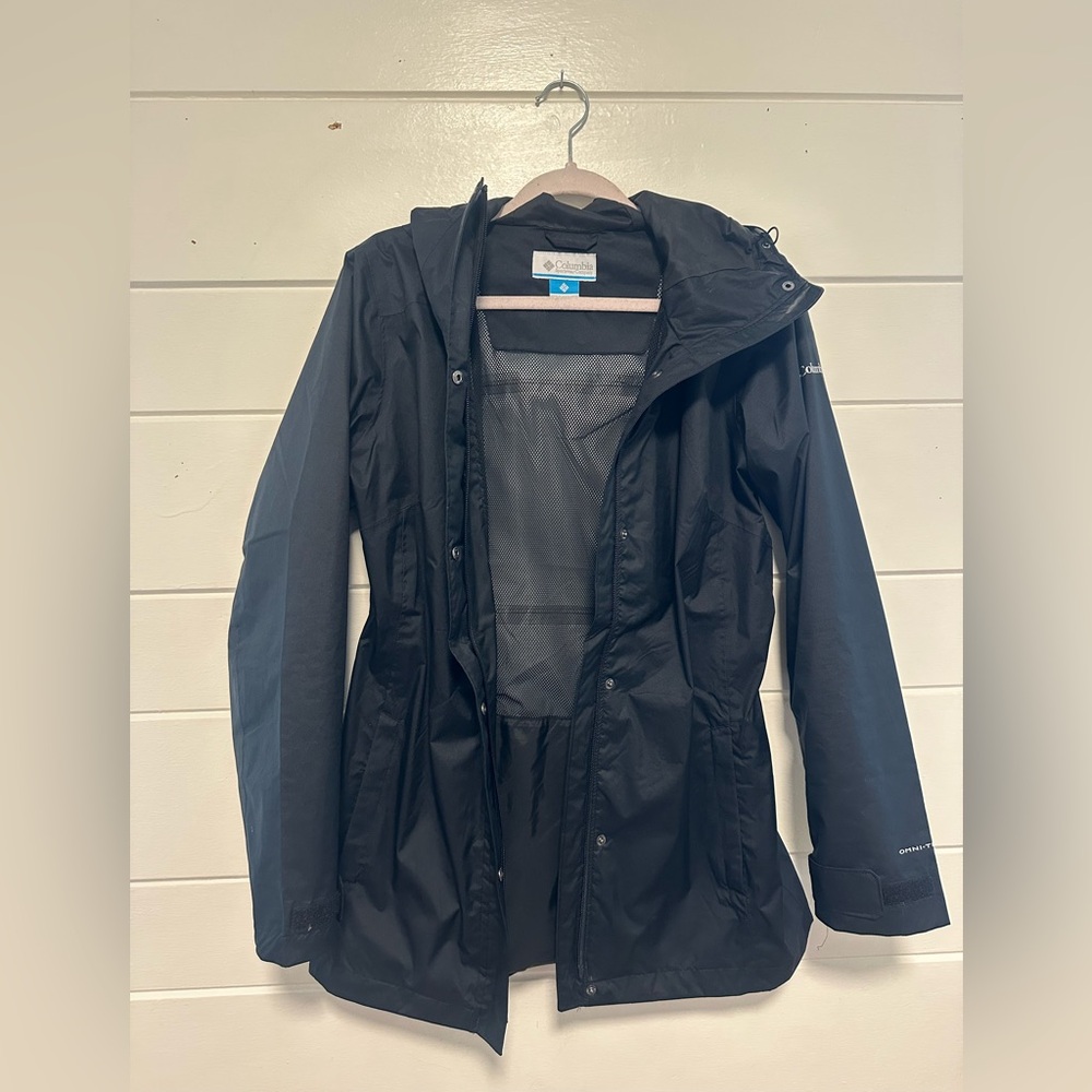 Columbia Women's Black Rain Jacket - Long